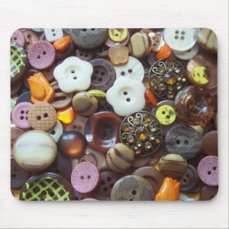 Glitzy Earth Tone Buttons mousepad