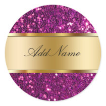 Glitzy Monogram Sticker Labels