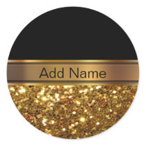 Glitzy Monogram Sticker Labels