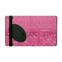 Glitzy Pink Zebra iPad Case