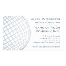 Global Business Consultant Blue Gray Globe business cards