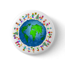 Global Christmas Kids buttons by prawny Global Christmas Kids buttons