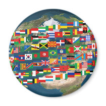 Global Diversity #2 Magnet by FlagAndMap Global Diversity #2 Magnet