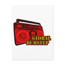 GLOBAL DUBSTEP postcards by dustyvinyldesign GLOBAL DUBSTEP postcards