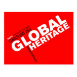 Global Heritage postcard (red) postcards