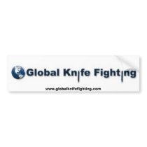 Global Knife Fighting Bumper Sticker bumper stickers by snakeblocker Global Knife Fighting Bumper Sticker bumper stickers