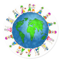 Global Nativity Kids stickers