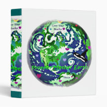Global Peace protect Mother Earth Binder