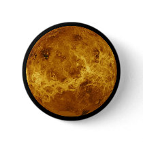 Global Surface of the Planet Venus Pinback Buttons