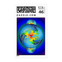 Global Warming Big Blue Postage postage