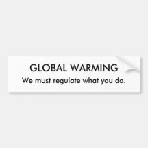 GLOBAL WARMING BUMPER STICKERS