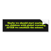 Global Warming & Children Bumper Sticker bumper stickers