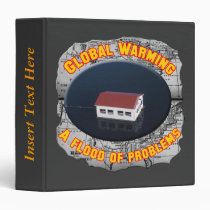 Global Warming Floods Earth Day Avery Binder binders