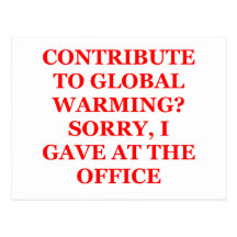 GLOBAL warming joke Postcards