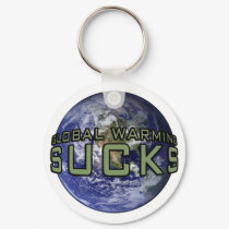 Global Warming Sucks Key Chain keychains by threesalamanders Global Warming Sucks Key Chain keychains