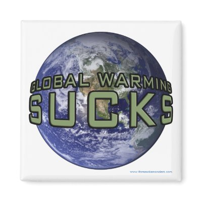 Global Warming Sucks Magnet by threesalamanders