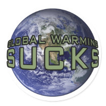 Global Warming Sucks Stickers by threesalamanders Global Warming Sucks Stickers