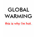 GLOBAL WARMING, this is why i'm hot. t-shirts