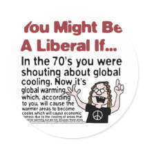 Global Warming Vs. Global Cooling stickers by RightWingGifts Global Warming Vs. Global Cooling stickers