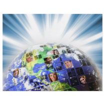Global Worldwide Network of People Full Color Flyer