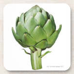 Globe Artichoke on White Background Cut Out Coaster