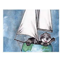Globe Boat Logo Post Cards