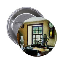 Globe, Books and Lamps Pinback Button