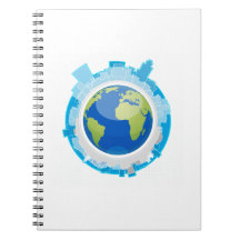 globe design city around it ecology graphic.png spiral note books