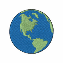 Globe embroidered shirts by ZazzleEmbroidery Globe embroidered shirts