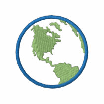 Globe embroidered shirts