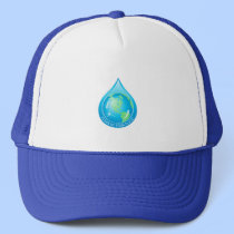 Globe In Waterdrop hats