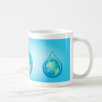 Globe In Waterdrop mugs by Lidusik Globe In Waterdrop mugs