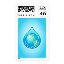 Globe In waterdrop postage by Lidusik Globe In waterdrop postage