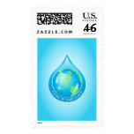 Globe In waterdrop Postage Stamp