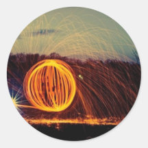 Globe Of Fire Stickers