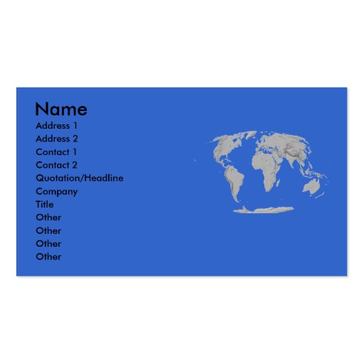 Globe Profile Card Business Cards