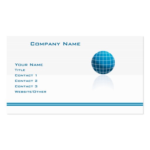 Globe Tech Business Card Template (front side)
