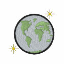 Globe with stars embroidered shirts