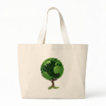 Globe world tree concept bags