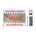 globlg,  WHO NAMED AMERICA?Martin Waldseemuller... postage