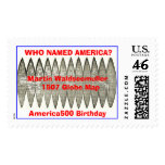 globlg,  WHO NAMED AMERICA?Martin Waldseemuller... postage