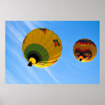 Globos ascendentes flotantes del aire caliente posters
