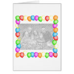 Globos del fiesta tarjeton