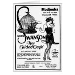 Gloria Swanson HER GILDED CAGE 1922 Greeting Cards