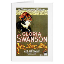 Gloria Swanson Her Love Story movie poster Greeting Card