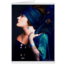 Gloria Swanson Peacock Card by rudyfest Gloria Swanson Peacock Card