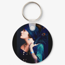 Gloria Swanson Peacock Keychain by rudyfest Gloria Swanson Peacock Keychain