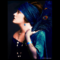 Gloria Swanson Peacock Ladies Tee t-shirts by rudyfest Gloria Swanson Peacock Ladies Tee t-shirts