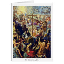 Glorification Of The Cross By Elsheimer Adam Greeting Card