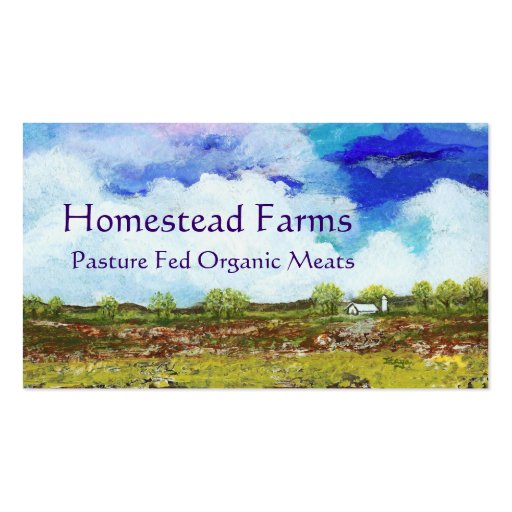 Glorious Abstract Landscape Art Farm Barn House Business Cards